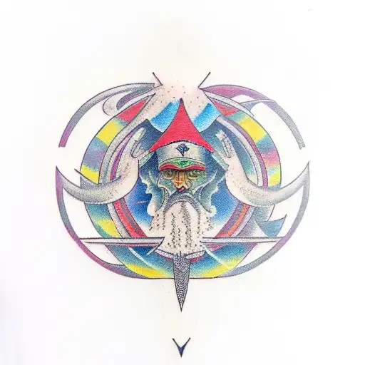 Abstract Representation Of The Tengri Creation Myth