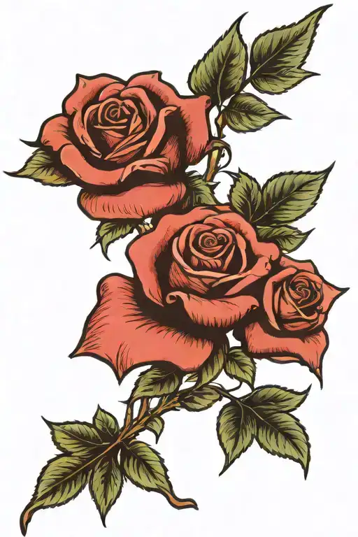 Rose With Banner Wrapped