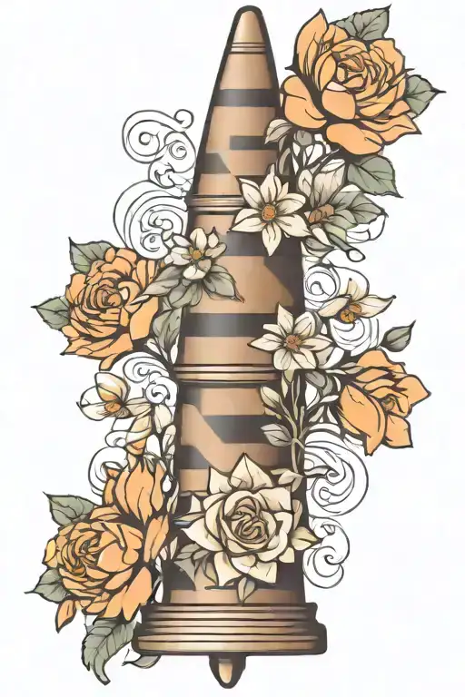 Traffic Cone With Flowers