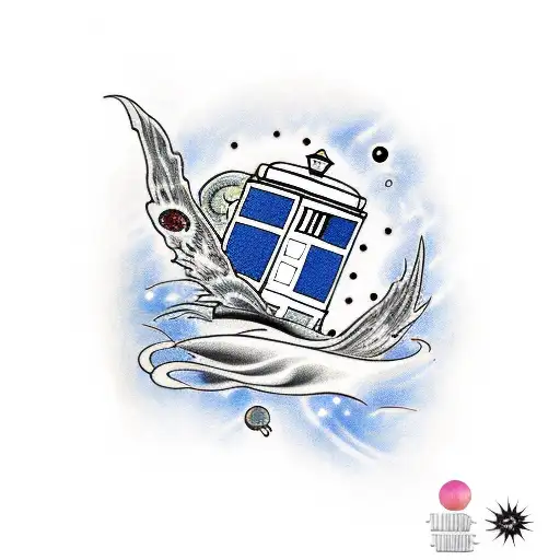 Tardis In Space Stardust Trailing Behind It