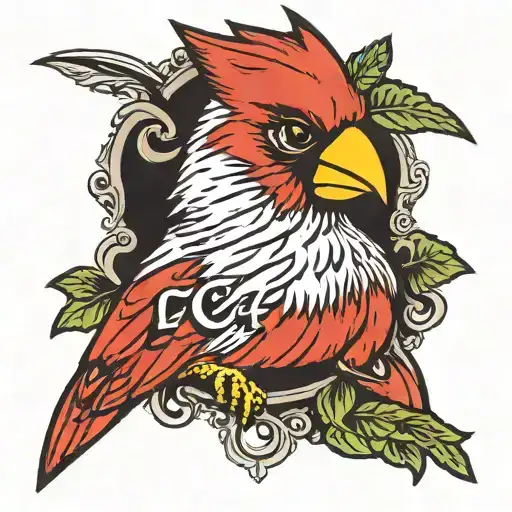 Cardinal Head With Cf Initials