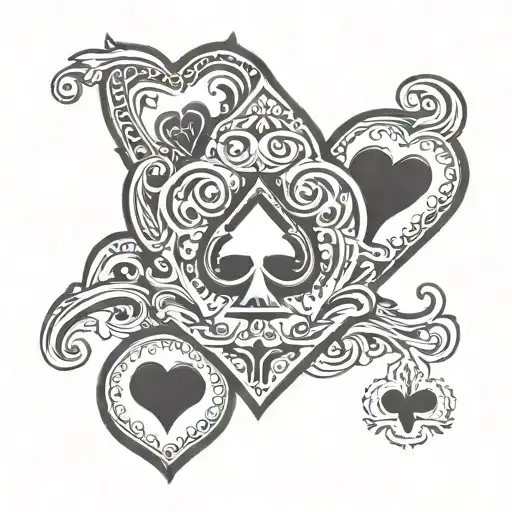 Ace Of Hearts Symbolizing Love