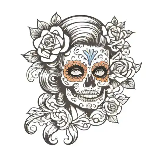Sugar Skull Pinup Girl