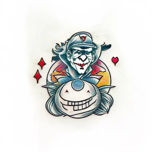 Joker Playing Card On The Moon