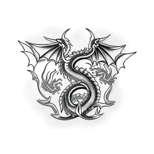 Dragon With Nordic Knotwork Body