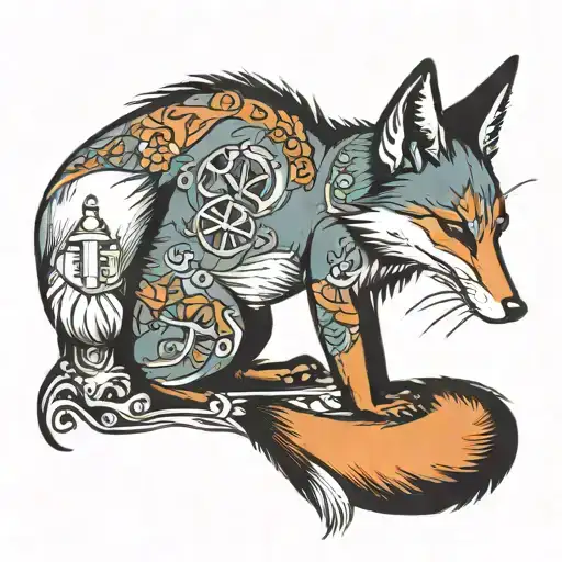 Fox With A Light Switch On Its Back