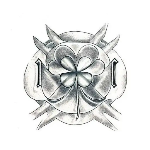 4 Leaf Clover With Devil Horns