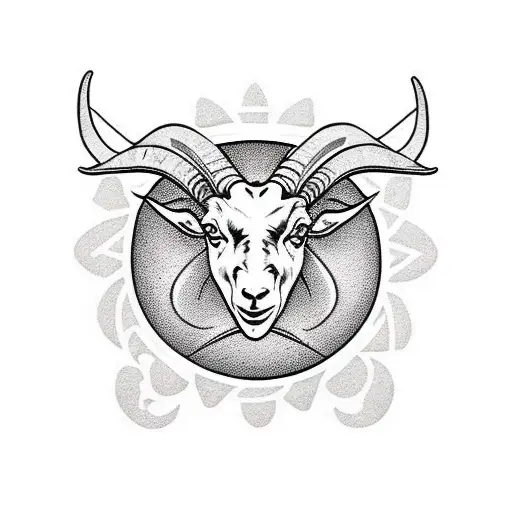 Goat Head Satan Red Black Color