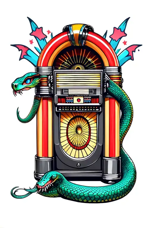 Jukebox With Blue Eyed Snake