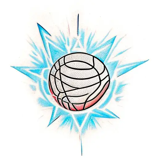 A Basketball Hoop With A Shooting Star Going Through It