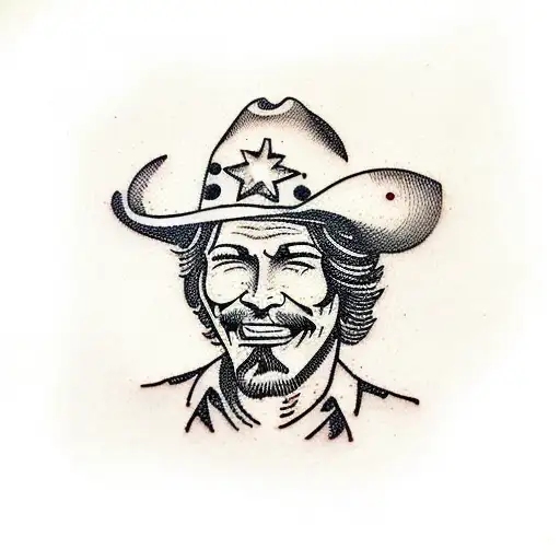 Woodcut Cowboy