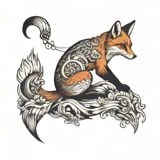 Full Body Fox With A Light Switch On Its Back