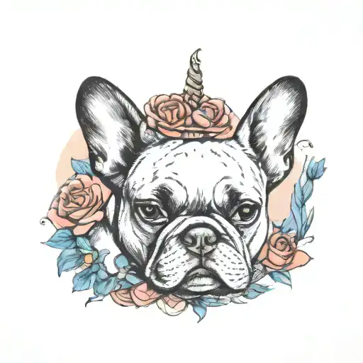 French Bulldog Wearing
