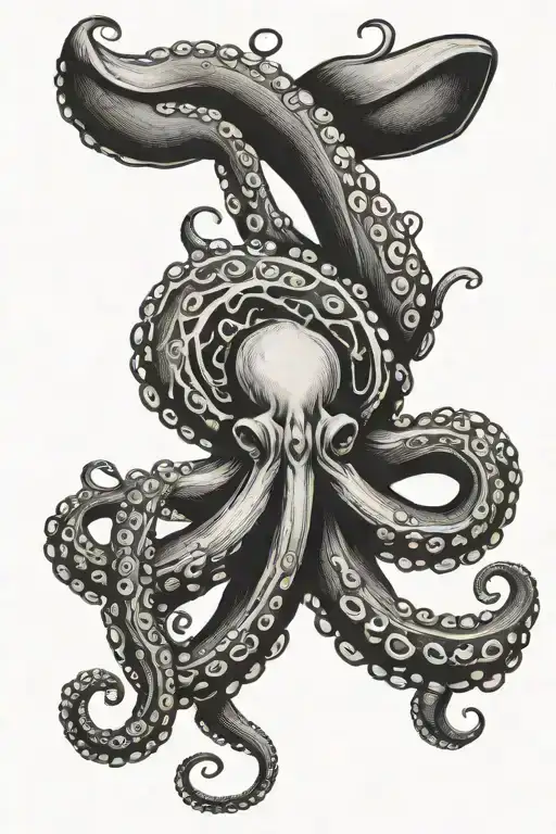 Octopus Tentacles Wrapping Its Tentacles