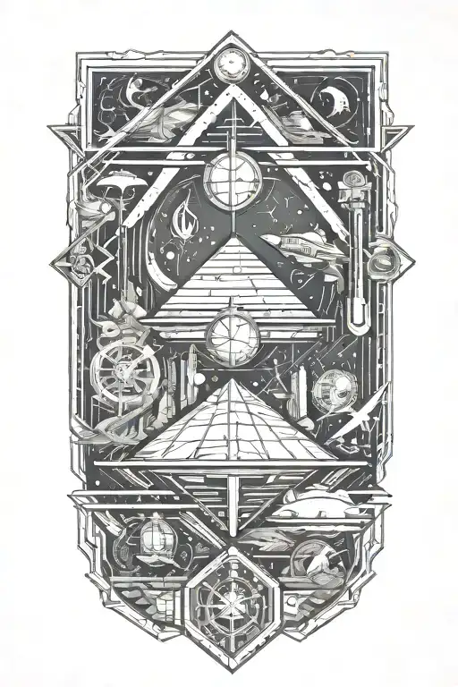 Sci Fi Scene Geometric