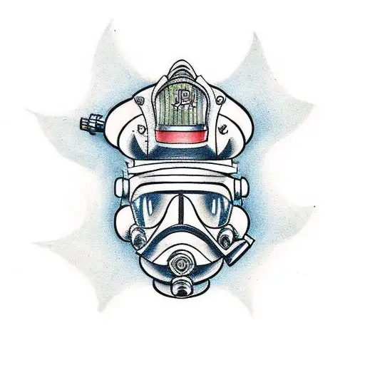 Design A Tattoo Of A Bio Mechanical Firefighter Helmet