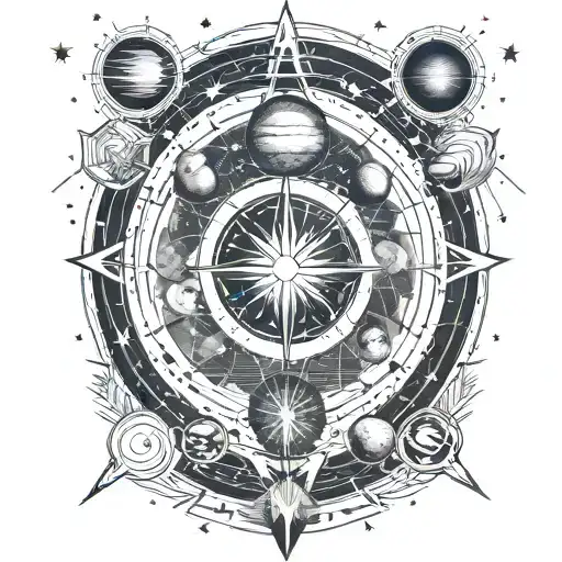 Geometric Intricate Solar System Planets