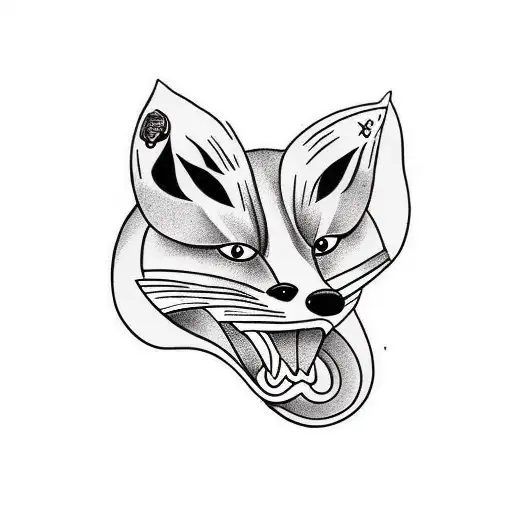 Fox With A Snake By Its Neck