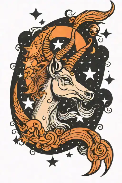 Capricorn With Stars Moon