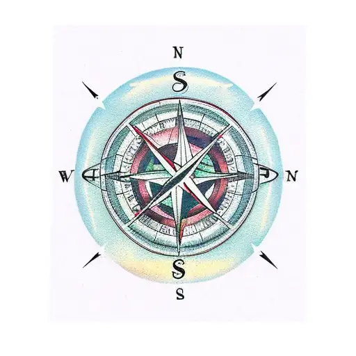 Open Book With Compass