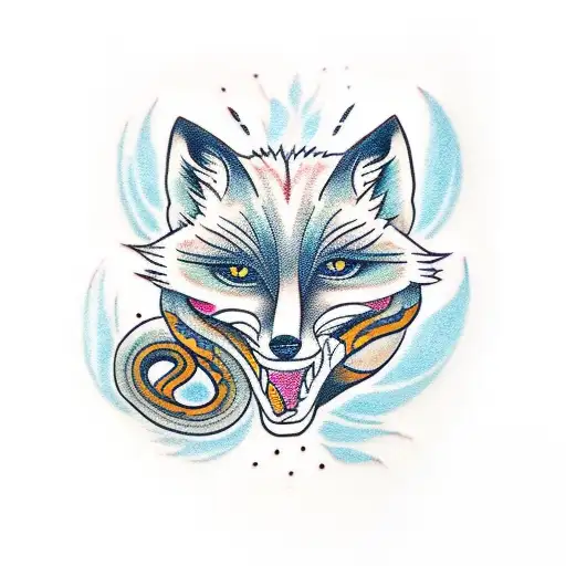 Fox That Has Snake By Its Neck