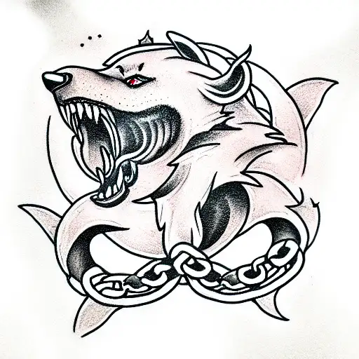 Fenrir In Chains Eating Sun