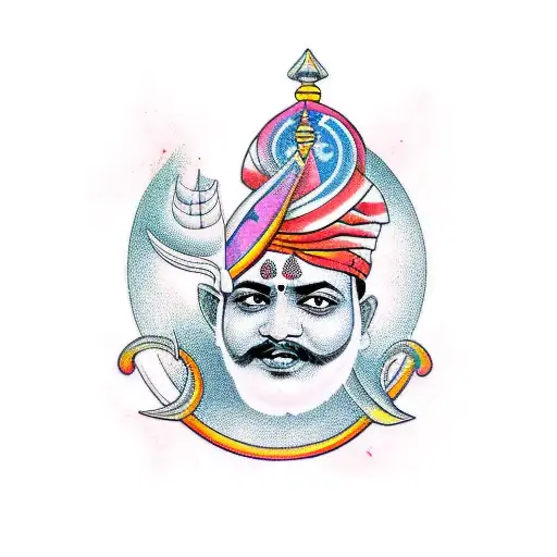 Sree With Trishul Background