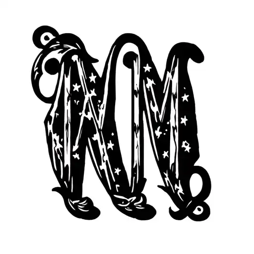 A Symbol Of Love For The Initials Mm