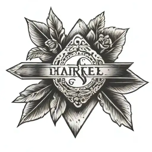 An Arrow Design Incorporating The Names Or Initials Of Your Children