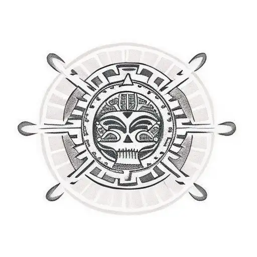 Traditional Mexican Aztec Face