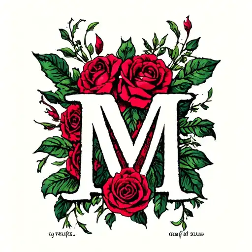 A Symbol Of Love For The Initials Mm