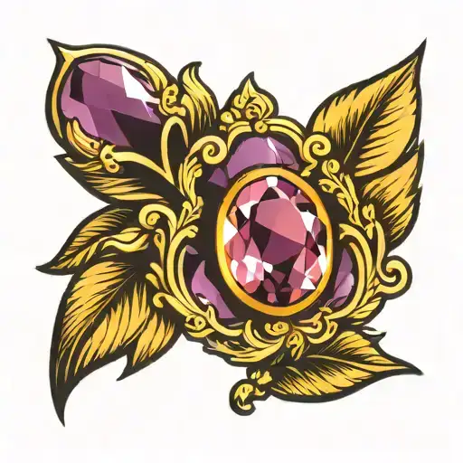 Gold Ring With An Amethyst Set