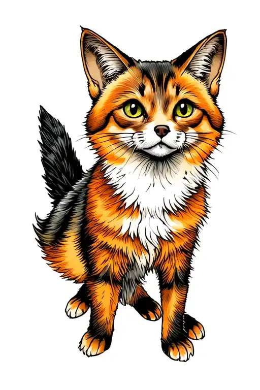 Tabby Cat Fox Looking