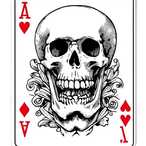 Skeleton Playing Cards With A Timer