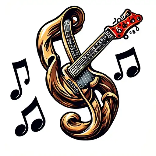 Auto Mechanic Music Note Intertwined