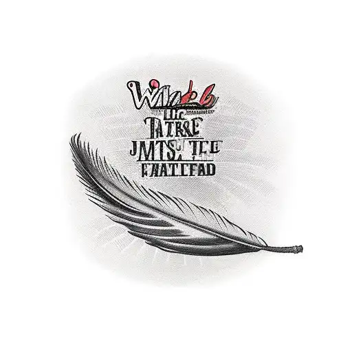 Wild Turkey Feather With The Words The King Written In It