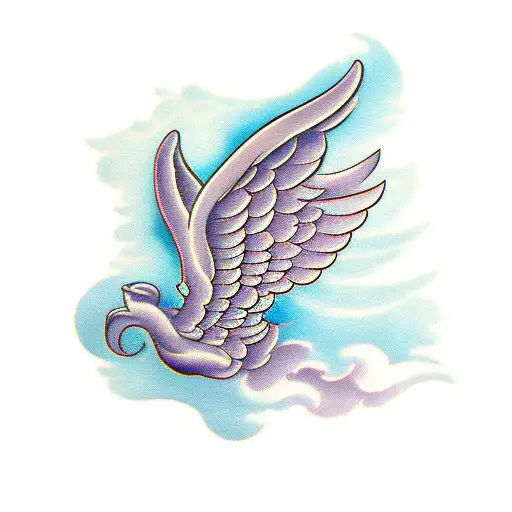 Four Large Angel Wings