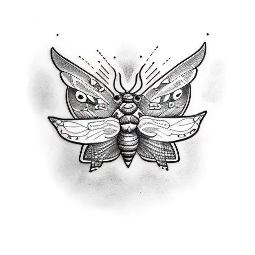 Black And White Moth