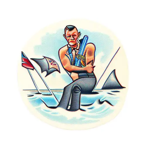 James Bond Sweating In A Beach Chair