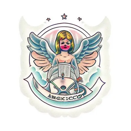 Angel Sombrio En Bicicleta