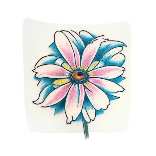 Daisy And Larkspur Wrist Wrap With Poppy Flowers And Butterfly