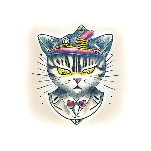 Mobster Cat Holding Gun