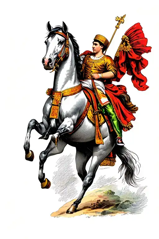 Horse In Rome's Senator Wear Spqr Roman