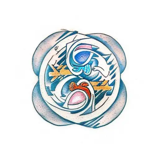 A Barbell And A Coffee Mug Forming A Yin-yang Symbol