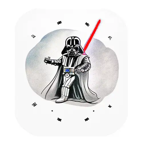 Darth Vader With Sword And Outstretched Hand