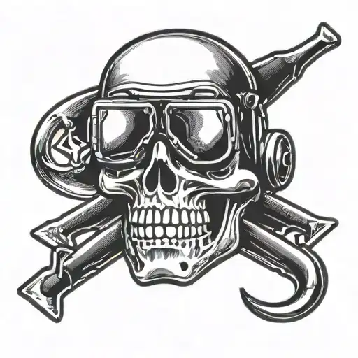 Welder Mask In The Shape Of Skull And Crossbones