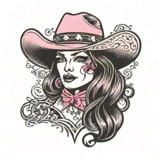 Goth Cowgirl Pink Cowgirl Hat
