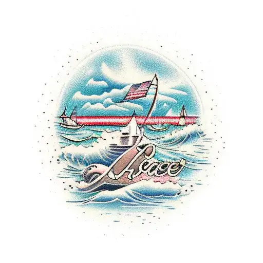 A Peaceful Ocean Scene With A Quote About Family