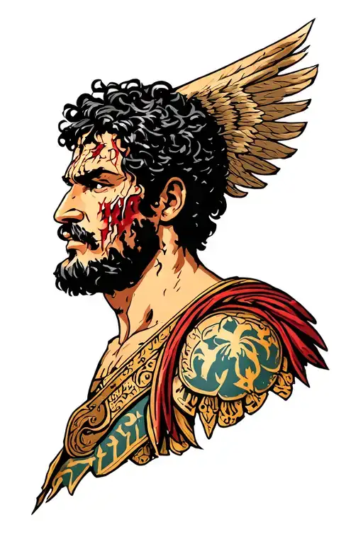 Warrior Hercules With Scars The Scars On The Face