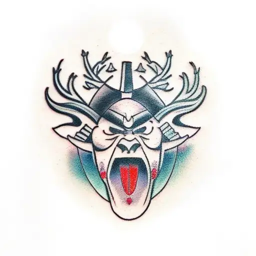 A Samurai Practicing Karate In A Mystical Forest